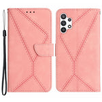 HT05 til Samsung Galaxy A13 4G telefonlædercover, præget linje, tegnebogsstativ, telefoncover
