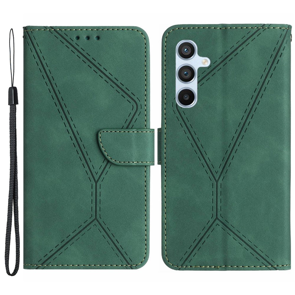 HT05 Pung Telefoncover til Samsung Galaxy A34 5G PU Læder Cover Hudvenlig Telefonetui med Rem