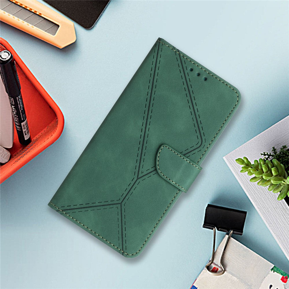 HT05 Pung Telefoncover til Samsung Galaxy A34 5G PU Læder Cover Hudvenlig Telefonetui med Rem