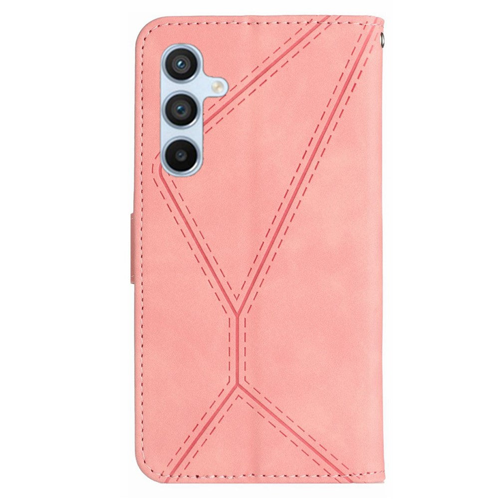 Samsung Galaxy A14 5G / 4G mobilskal HT05 Skin-touch Anti-fall PU-läderfodral med plånbok och rem