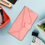 Samsung Galaxy A14 5G / 4G mobilskal HT05 Skin-touch Anti-fall PU-läderfodral med plånbok och rem