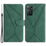 HT05 for Xiaomi Redmi Note 12 Pro 4G / Note 11 Pro 4G (MediaTek) / Note 11 Pro 5G (Qualcomm) Imprinted Line Phone Case Leather Cover Wallet