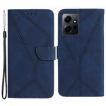 HT05 PU-läderskal till Xiaomi Redmi Note 12 4G med tryckta linjer, plånboksfodral med skin-touch-funktion