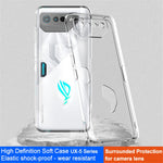 IMAK UX-5 Series til Asus ROG Phone 7 5G HD Gennemsigtigt Cover Fleksibelt TPU Mobiltelefon Etui