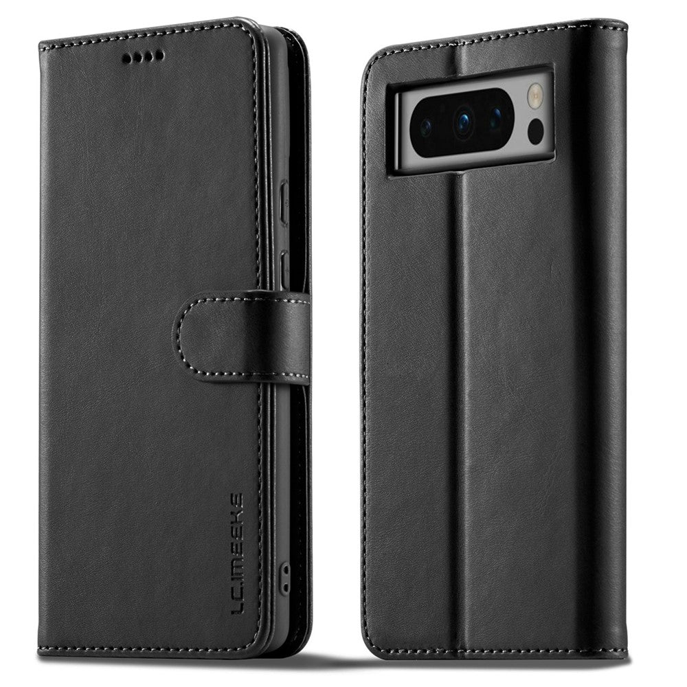 LC.IMEEKE For Google Pixel 8 Pro PU Leather Wallet Phone Case Calf Texture Stand Flip Cover