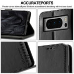LC.IMEEKE For Google Pixel 8 Pro PU Leather Wallet Phone Case Calf Texture Stand Flip Cover