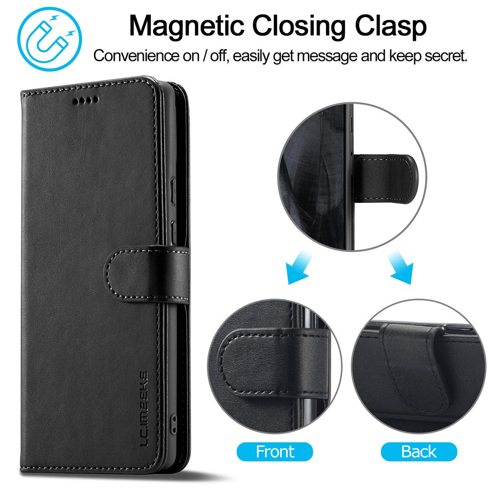 LC.IMEEKE For Google Pixel 8 Pro PU Leather Wallet Phone Case Calf Texture Stand Flip Cover