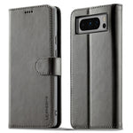 LC.IMEEKE For Google Pixel 8 Pro PU Leather Wallet Phone Case Calf Texture Stand Flip Cover