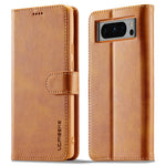 LC.IMEEKE For Google Pixel 8 Pro PU Leather Wallet Phone Case Calf Texture Stand Flip Cover