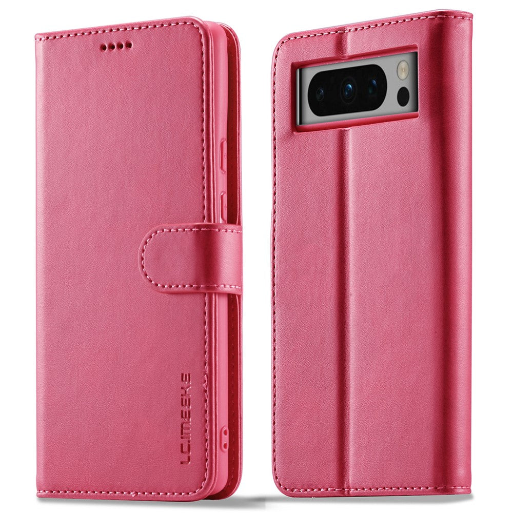 LC.IMEEKE For Google Pixel 8 Pro PU Leather Wallet Phone Case Calf Texture Stand Flip Cover