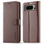 LC.IMEEKE For Google Pixel 8 Pro PU Leather Wallet Phone Case Calf Texture Stand Flip Cover