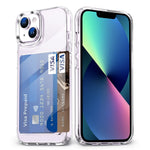 Transparent Phone Case for iPhone 13 , Card Holder TPU + Acrylic Airbag Corner Phone Cover