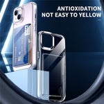 Transparent Phone Case for iPhone 13 , Card Holder TPU + Acrylic Airbag Corner Phone Cover