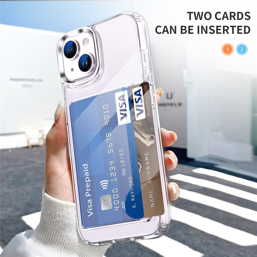 Transparent Phone Case for iPhone 13 , Card Holder TPU + Acrylic Airbag Corner Phone Cover