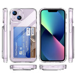 Transparent Phone Case for iPhone 13 , Card Holder TPU + Acrylic Airbag Corner Phone Cover