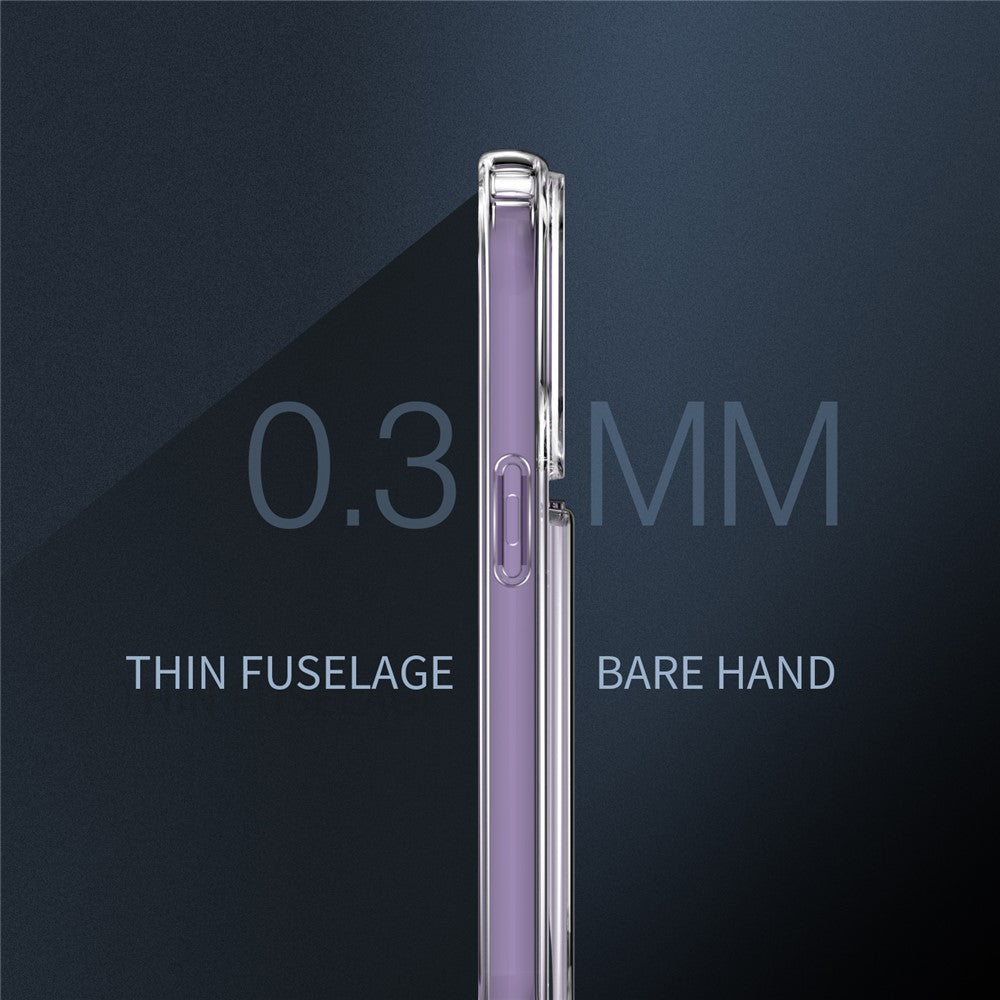 For iPhone 13 Pro Max Card Holder Clear Phone Case Anti-drop Corner TPU + Acrylic Cover