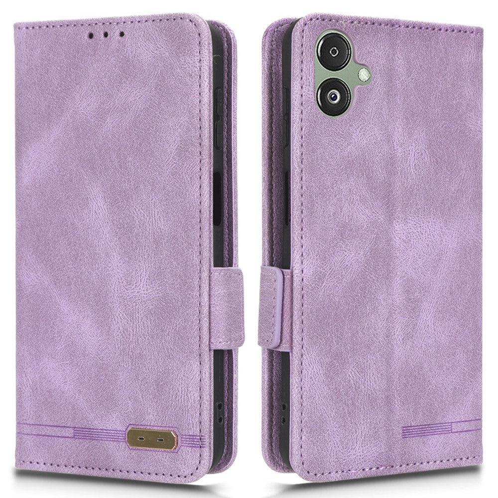 For Samsung Galaxy F14 5G Drop Proof Phone Case Hardware Decor PU Leather Wallet Stand Cover