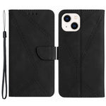 HT05 Full Protection Cover for iPhone 14 Plus Skin-touch PU Leather Wallet Phone Flip Case with Strap