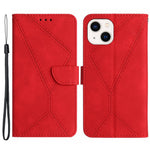 HT05 Full Protection Cover for iPhone 14 Plus Skin-touch PU Leather Wallet Phone Flip Case with Strap