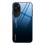 Huawei P60 Art Gradient Color mobilskal Reptåligt Härdat Glas + PC + TPU Hybrid Skal