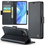 Läderfodral för Xiaomi Mi 11 Lite 4G / 5G / 11 Lite 5G NE CASEME 023 RFID-blockerande mobilskal med 3 kortplatser