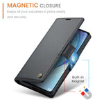 Läderfodral för Xiaomi Mi 11 Lite 4G / 5G / 11 Lite 5G NE CASEME 023 RFID-blockerande mobilskal med 3 kortplatser