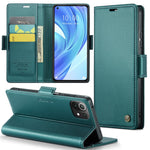 Läderfodral för Xiaomi Mi 11 Lite 4G / 5G / 11 Lite 5G NE CASEME 023 RFID-blockerande mobilskal med 3 kortplatser