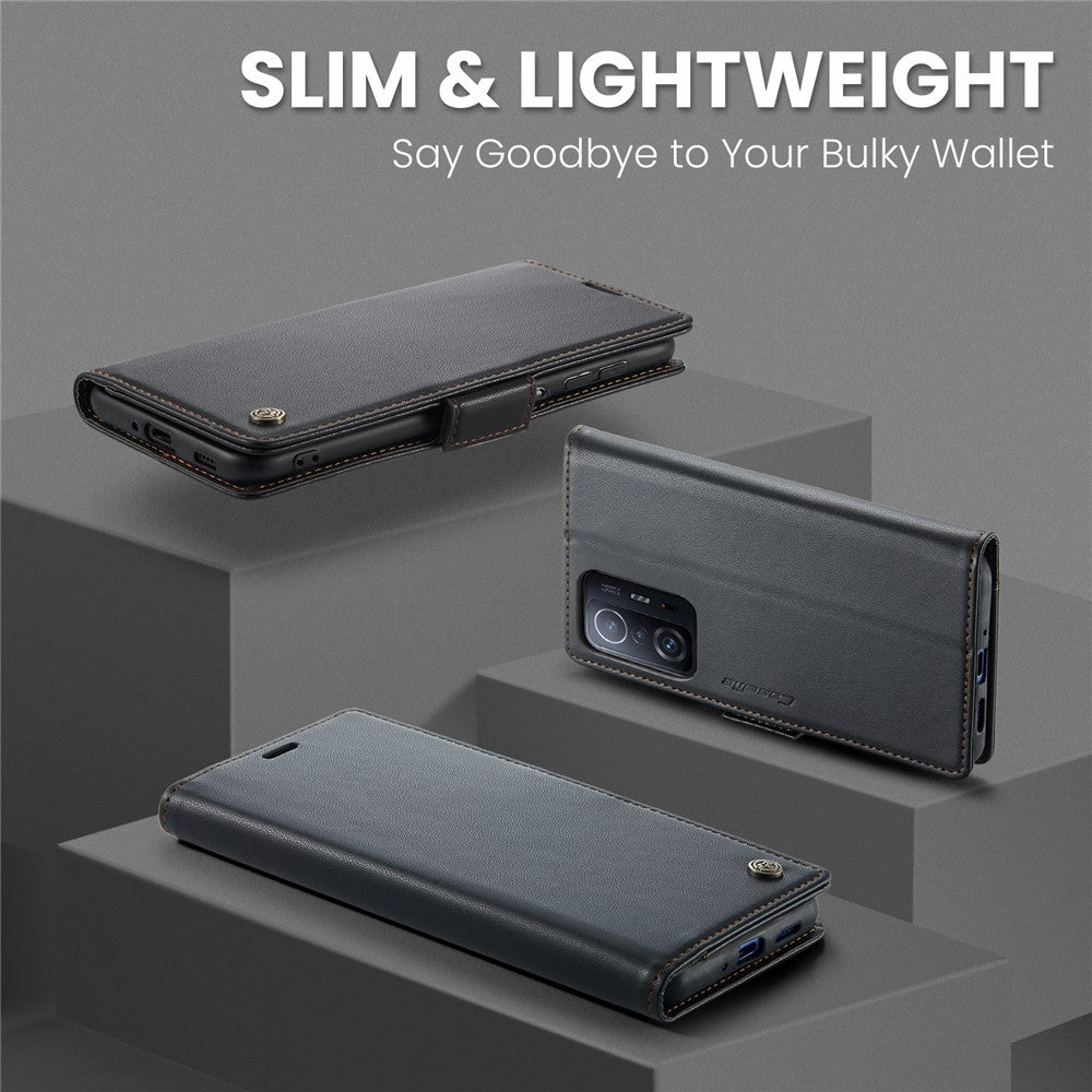 For Xiaomi 11T 5G / 11T Pro 5G Leather Case CASEME 023 RFID Blocking 3 Card Slot Mobile Cover
