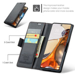 For Xiaomi 11T 5G / 11T Pro 5G Leather Case CASEME 023 RFID Blocking 3 Card Slot Mobile Cover