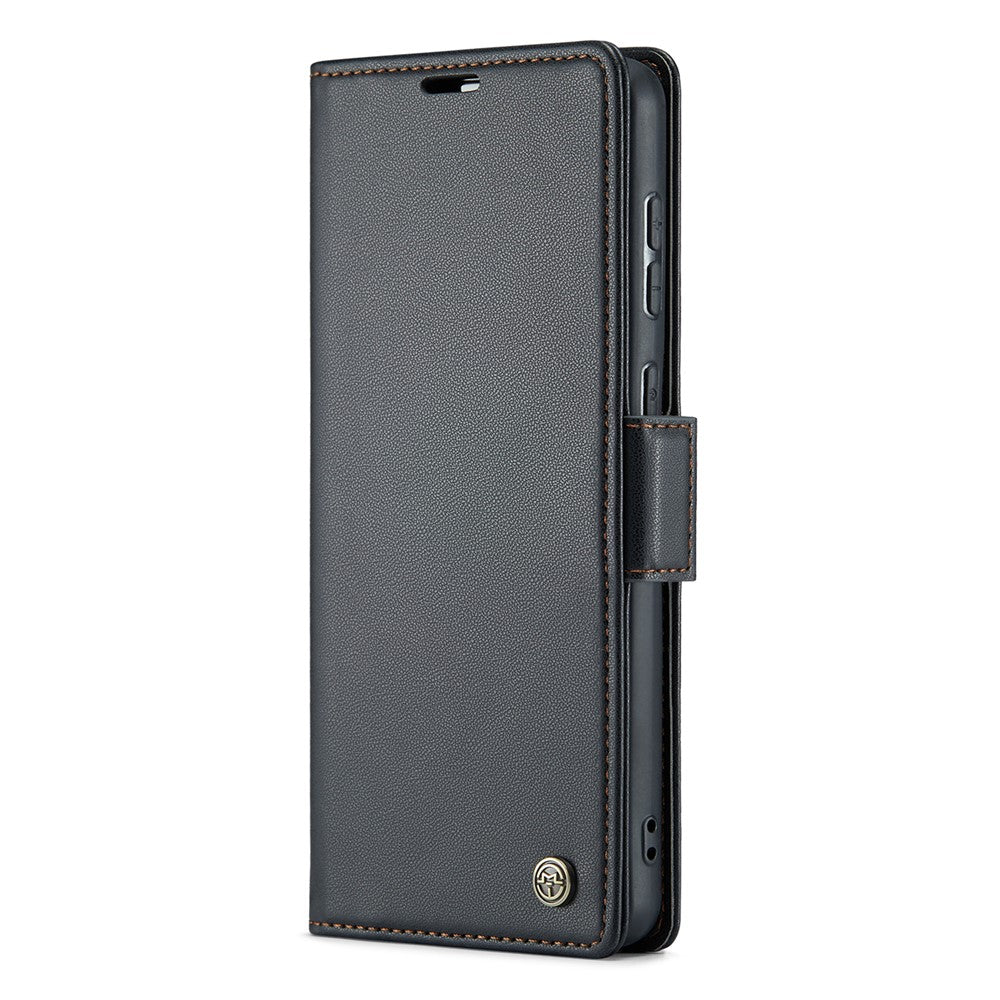 Läderfodral för Samsung Galaxy A33 5G CASEME 023 RFID-blockerande mobilskal med 3 kortplatser