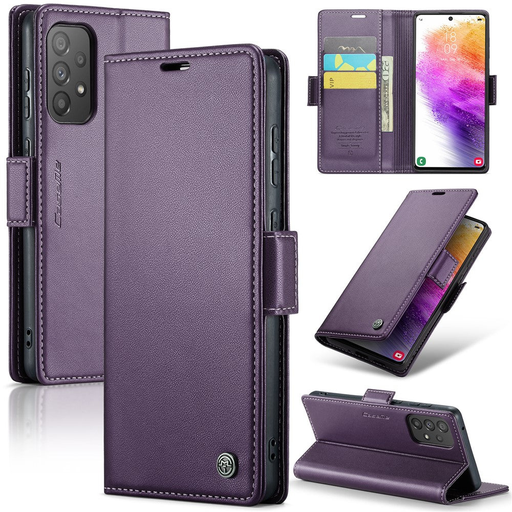 For Samsung Galaxy A33 5G Leather Case CASEME 023 RFID Blocking 3 Card Slot Mobile Cover