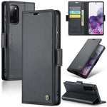 For Samsung Galaxy S20 4G / 5G Leather Case CASEME 023 RFID Blocking 3 Card Slot Mobile Cover