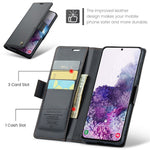 For Samsung Galaxy S20 4G / 5G Leather Case CASEME 023 RFID Blocking 3 Card Slot Mobile Cover
