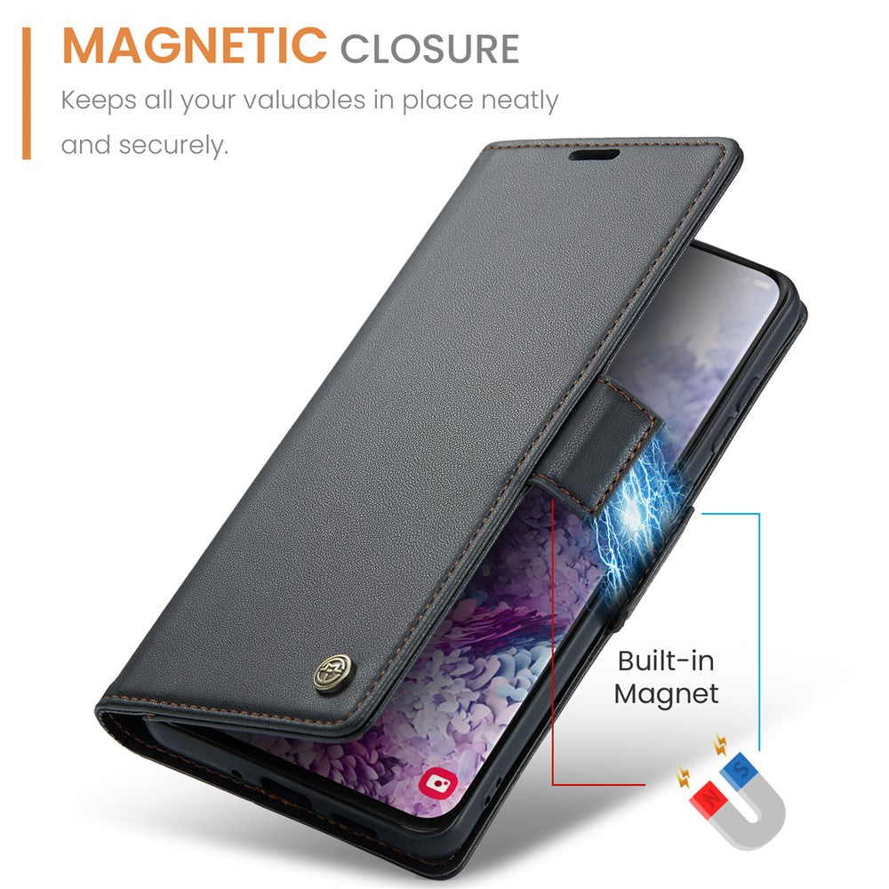 For Samsung Galaxy S20 4G / 5G Leather Case CASEME 023 RFID Blocking 3 Card Slot Mobile Cover