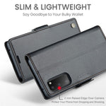 For Samsung Galaxy S20 4G / 5G Leather Case CASEME 023 RFID Blocking 3 Card Slot Mobile Cover