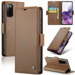 For Samsung Galaxy S20 4G / 5G Leather Case CASEME 023 RFID Blocking 3 Card Slot Mobile Cover
