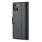 CASEME 023 Series til iPhone 13 mini 5.4 tommer RFID-blokerende lædercover Litchi tekstur Flip Stand Pung Telefoncover