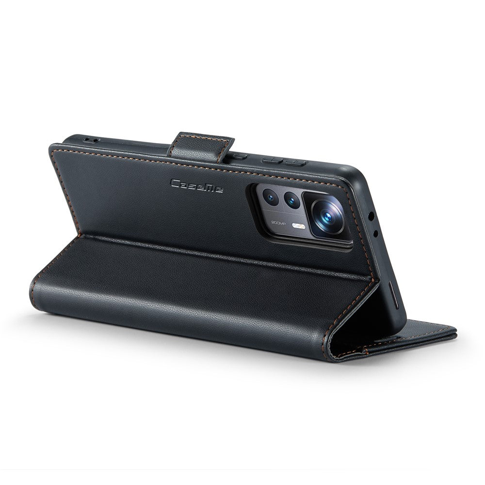 Xiaomi 12T 5G / 12T Pro 5G / Redmi K50 Ultra Läderfodral CASEME 023 RFID-blockerande mobilskal med 3 kortplatser