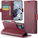 For Xiaomi 12T 5G / 12T Pro 5G / Redmi K50 Ultra Leather Case CASEME 023 RFID Blocking 3 Card Slot Mobile Cover