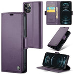 For iPhone 12 Pro Max Leather Case CASEME 023 RFID Blocking 3 Card Slot Mobile Cover