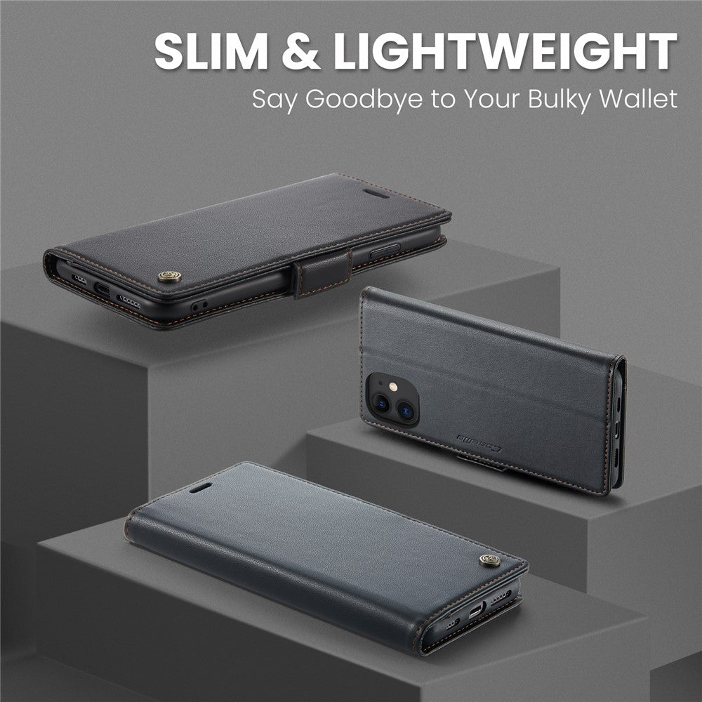 Til iPhone 11 lædercover CASEME 023 RFID-blokerende mobiltaske med 3 kortpladser