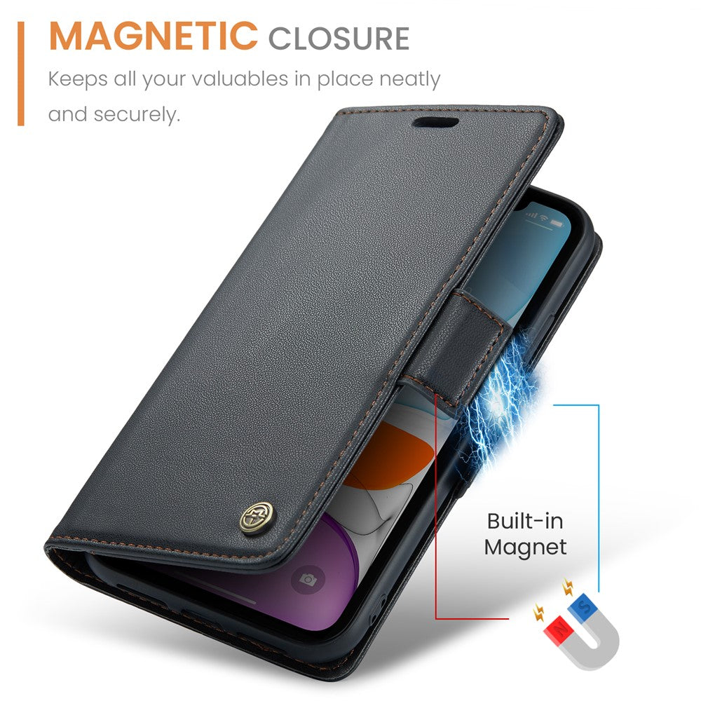 Til iPhone 11 lædercover CASEME 023 RFID-blokerende mobiltaske med 3 kortpladser