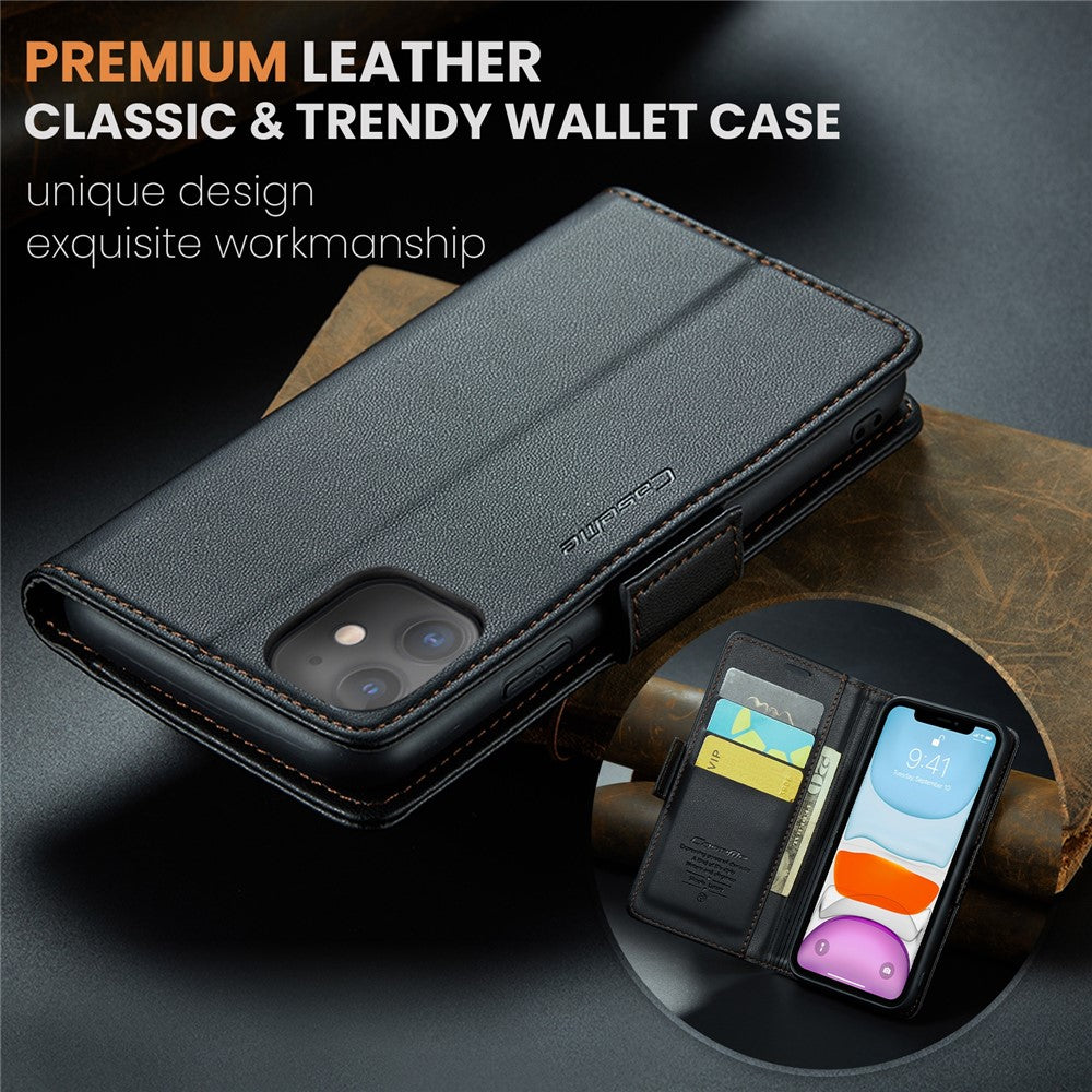 Til iPhone 11 lædercover CASEME 023 RFID-blokerende mobiltaske med 3 kortpladser
