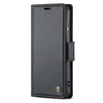 For Samsung Galaxy S23+ Leather Case CASEME 023 RFID Blocking 3 Card Slot Mobile Cover