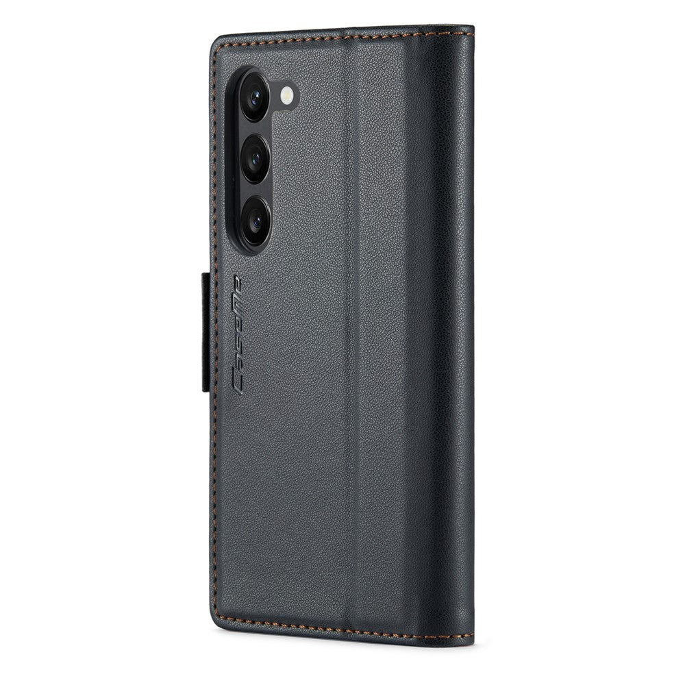 For Samsung Galaxy S23+ Leather Case CASEME 023 RFID Blocking 3 Card Slot Mobile Cover