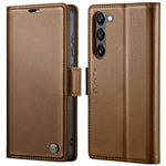 For Samsung Galaxy S23+ Leather Case CASEME 023 RFID Blocking 3 Card Slot Mobile Cover