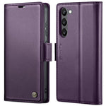 For Samsung Galaxy S23+ Leather Case CASEME 023 RFID Blocking 3 Card Slot Mobile Cover