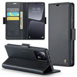 Läderfodral för Xiaomi 13 CASEME 023 RFID-blockerande mobilskal med 3 kortplatser