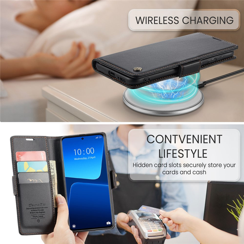 For Xiaomi 13 Pro 5G Leather Case CASEME 023 RFID Blocking 3 Card Slot Mobile Cover