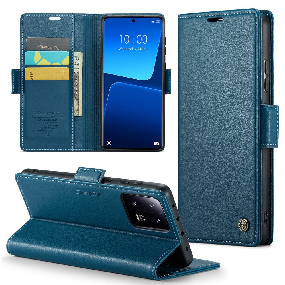 For Xiaomi 13 Pro 5G Leather Case CASEME 023 RFID Blocking 3 Card Slot Mobile Cover